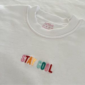 Museum of Ice Cream Stay Cool Sweatshirt, White, Size Medium